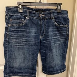White House Black Market Denim Bermuda Short Size 12